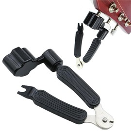 Fc'Noqgn Guitar String Spindle 3-in-1 Winder Cutting Pliers String Puller Guitar Winder Guitar Multi Repair Tool Black