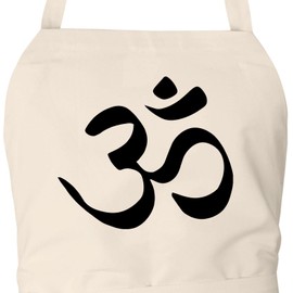 Huuraa Grillschürze Yoga-Om Symbol Geschenk Natur Baumwolle Yoga-Om Mitbringsel