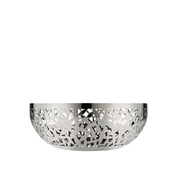 Alessi MSA04/29 Cactus Decorated Fruit Bowl, 18/10 Stainless Steel, Mirror Polished, 29 cm