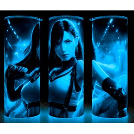 Glow in the Dark Final Fantasy 7 Tifa Lockhart Action Pose Cup Mug Tumbler 20oz