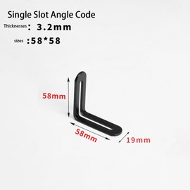 8 Pcs Corner Brackets, Stainless Steel Black L Brackets Adjustable Angle Corner Brace Wood Connectors for Furniture, 58mmx58mm