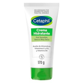 CETAPHIL Crema Hidratante 170g hidratación intensa y duradera hasta por 48 horas desde la 1era aplicaciòn Recomendada por Dermatólogos para Piel Sensible.