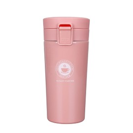 Thermos Flask, 380 ml, Insulated Stainless Steel, Portable Water Bottle for Hot and Cold Drinks, Tea, Coffee, Water, Pink