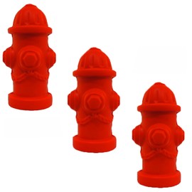 Novelty Giant Stress Relief Squeezable Foam Red Fire Hydrant Package of Three (3)