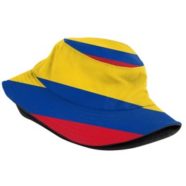 Cute Colombia Flag Bucket Hats Fashion Sun Cap Packable Outdoor Colombian Patriotic Fisherman Hat for Women Men