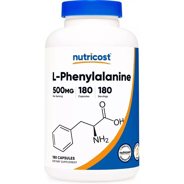 Nutricost L-fenilalanina 500 Mg  180 Cápsulas