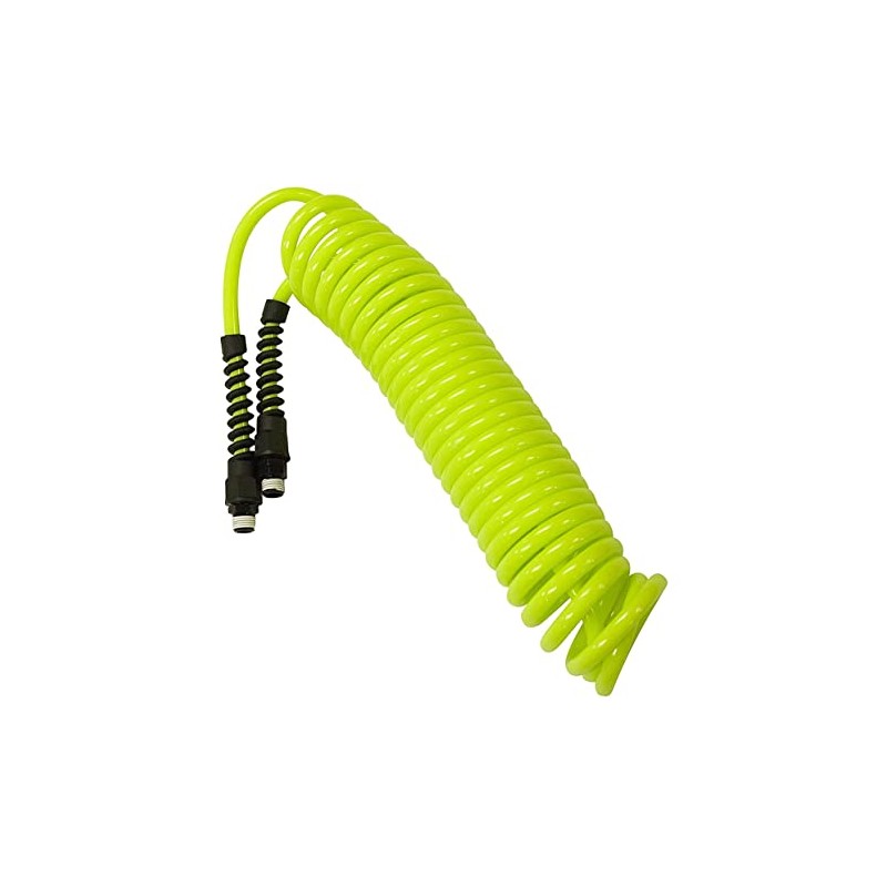 Flexzilla Polyurethane Recoil Air Hose, 1/4 in. x 25 ft.,