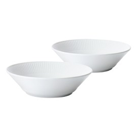Royal Copenhagen 1016914 White Fluted Deep Plate, 6.7 inches (17 cm), Set of 2, Wedding Gift, Gift