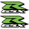 2 x GSXR Suzuki Motorcycle Stickers-Green 'R'-Decals Quality Printed Vinyl