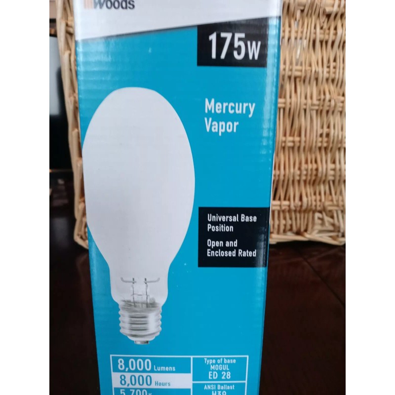 Mercury 175W Mercury Vapor Woodslightbulb