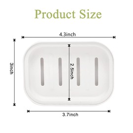 DDUP 4Pcs Soap Dish, Soap Holder with Drain, Portable Soap Box for Shower, Plastic Soap Saver,Dry, Non-slip, Travel Soap Case Suitable for Bathroom, Kitchen,Easy Cleaning