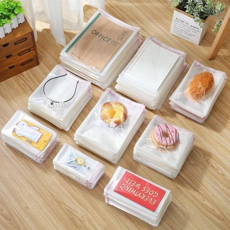 Generic Self Sealing Cellophane Bags 200Pcs-Self-Adhesive OPP Bags - Clear,