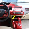 AEETUED Red Carbon Fiber Pattern Central Console Navigation Panel Trim