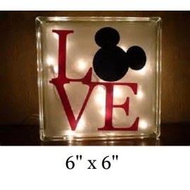 holidaydecals4u Cute Love Valentine decal sticker for DIY 8" glass block