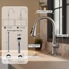 FORIOUS Antique Kitchen Faucets with Pull Down Sprayer Brushed Nickel,