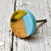 ARTISNO Three Tone Gold Designs Wood Resin Door Knobs, Vintage,