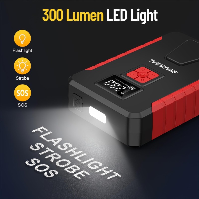 16000A Car Jump Starter with Air Compressor with USB Charge