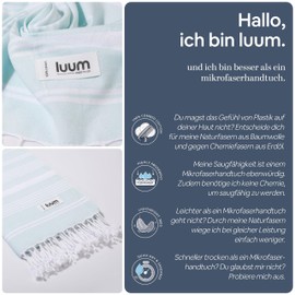 Luum® XXL beach towel, women's and men's hammam towel, sauna towel, hand towel, yoga towel, bath towel, travel towel, Turkish peshtemal towels