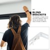 TEHAUX 3 Sets Vertical Blinds L- Shaped Brackets Curtain Rod