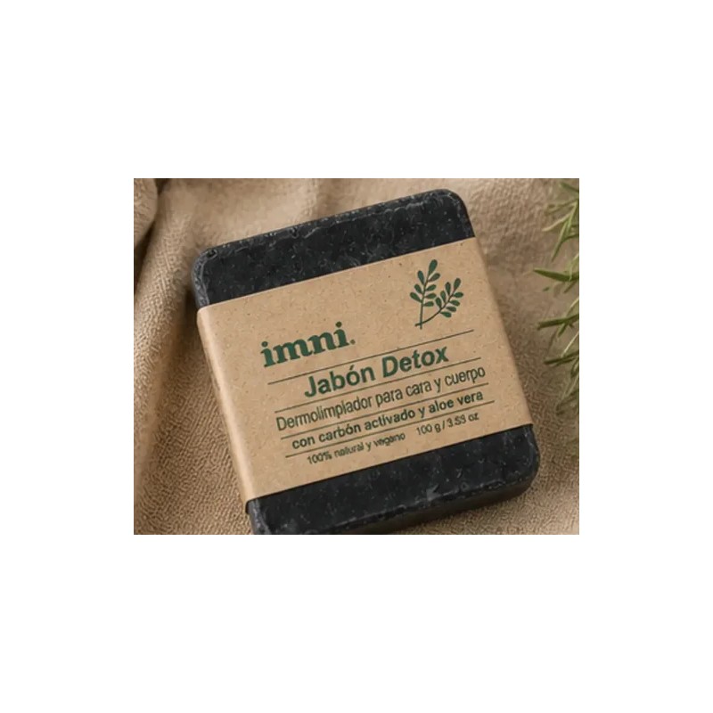 Jabón Immi Detox Carbón Activado 100g Piel Grasa Limpieza Profunda