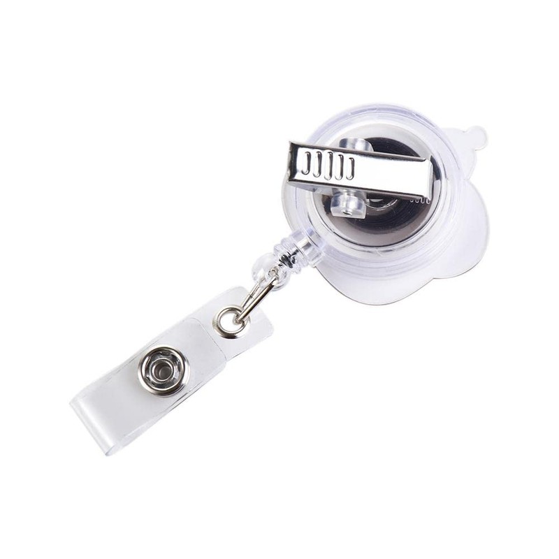 Leadigol 9 Pcs Retractable Badge Reel, Cartoon Bear Name Card