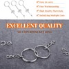 Audab 360Pcs Keychain Bulk, 120Pcs Keychain Rings with Chain and