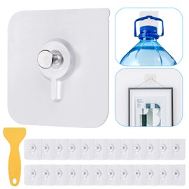 JIZZU 25 Stück Transparent Klebehaken, Bilderhaken Selbstklebend Wandhaken Ohne Bohren, Klebenagel Bildaufhänger für Bild Poster Foto Gemälde Regal, Maximale Belastung 5 kg