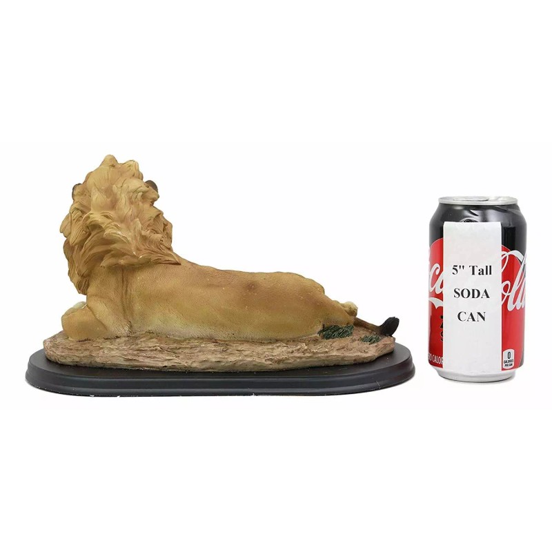 Lion and The Lamb Statue With Base And Brass Plate
