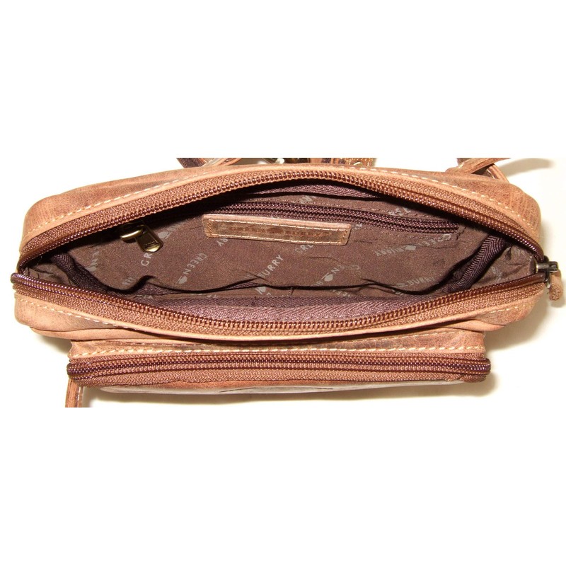 Greenburry Vintage Leather Belt Bag, 20 cm, Brown, One Size,