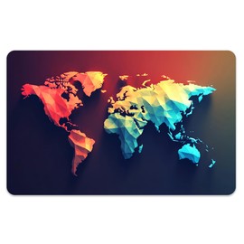 Peacoblue Bank Card Sticker Colorful World Map Credit Debit Card Custom Skin Cover Protector, 4 Styles Waterproof Scratch-Proof and Aesthetic Decal for Most Popular EBT Transportation Key Card
