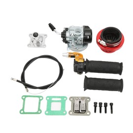 Air Filter 0.7 Inch Carburetor Air Filter Throttle Grip Kit For 2 Stroke 47cc 49cc Mini Pocket Bike Quad Chopper ATV