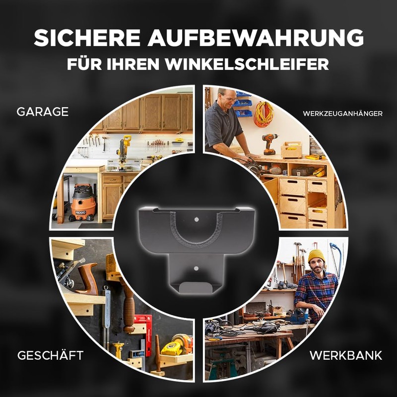 Wall Bracket for Angle Grinder - Flex Bracket, Universal Holder