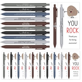 Sayglossy 25 Sets Employee Appreciation Gifts Bulk Inspirational Ballpoint Pens and Cheer up Cards Thank You Gift for Team Office Staff Coworkers