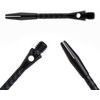POFET 12Pack Dart Shafts in Black Metal Accessories Harrow Stems