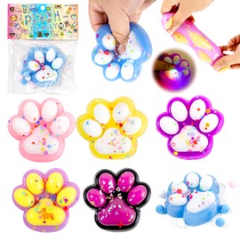 LTFIOON Cat Paws Squishy, 6 Pieces Squeeze Toy, Cat Paw Squishy, Taba Squishy Cat, Cute Soft Cat Paws Squeeze Toys for Children and Adults, Squishy Cat Paw for Stress Relief