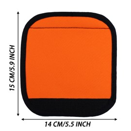 AUXBC Luggage Handle Wraps, Soft Travel Bag Handle Cover, Padded Handle Grip, Suitcase Tags Identifiers for Travel Accessories, Orange, 2pcs