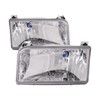 HEADLIGHTSDEPOT Chrome Housing Halogen Left and Right Headlights Pair Compatible