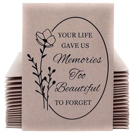 Forget Me Not Seeds - Memorial Funeral Favors - Memories Too Beautiful - 3.25x4.5 inches - Prefilled Seed Packets - Ready to Give - Pack of 20