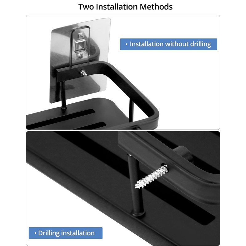 QWORK® Sink Organiser, Hanging Sink Organiser, No Drilling, with Drain