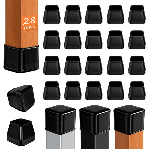 28Pcs Chair Leg Sliders, Furniture Sliders Chair Glides for Carpet/Hardwood