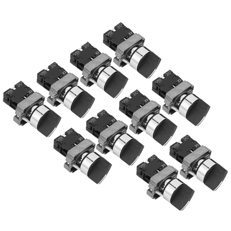 10Pcs BERM Button Switches Normally Closed Safety 2Level Knob Switch