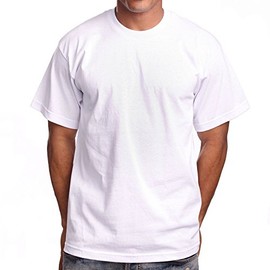 PRO 5 Super Heavy Mens T-Shirt, Large, White