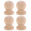 Ciieeo 4pcs Wood Baluster Spindles Roman Column Decorative Finials