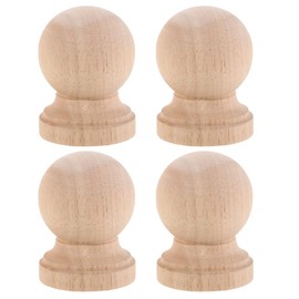 Ciieeo 4pcs Wood Baluster Spindles Roman Column Decorative Finials