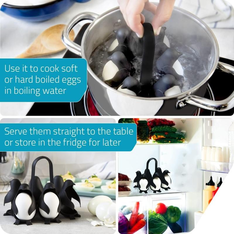 Peleg Design Egguins 3-in-1 Cook, Store and Serve Egg Holder,