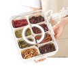 Snackle Box Container,Portable Snack Box 8 Compartment Divided Serving Tray