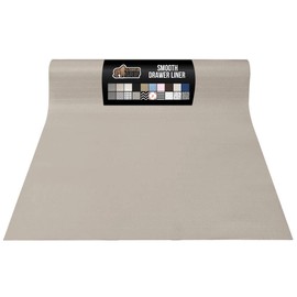 Gorilla Grip Original Smooth Top Slip Resistant Drawer and Shelf Liner, Non Adhesive Roll, 12 Inch x 10 FT, Durable Kitchen Cabinet Shelves Liners for Kitchens Drawers and Desks, Black