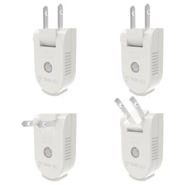 Extension Cord Replacement Male Power Plug, 4 Pack Replacement Plug 2 Prong, Rotatable Electric Plugs, Lamp Plug Replacement, 250V/10A, for Small Appliances Power Strips Lamps DIY Craft, White