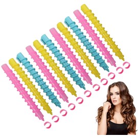 LALOCAPEYO 30 PCS Spiral Hair Perm Rods Set Self Grip Rollers Tools Curly Hair Tool Multi Functional Curler Hair Curling Rollers Spiral Perm Rods Hair Tool (M)
