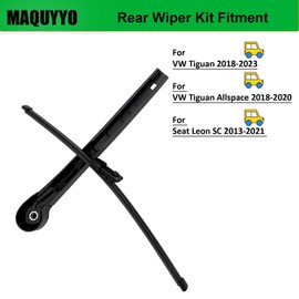 Rear Windshield Wiper Arm Blade Set Replacement for VW Tiguan 2018-2023, Allspace 2018-2020, Seat Leon SC 2013-2021, MAQUYYO Rear Windshield Wiper Blade Arm Kit Replace 5NN-955-707-03C